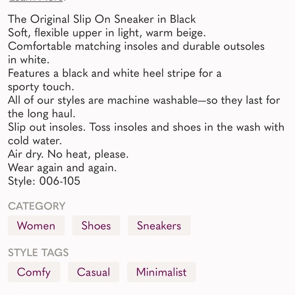 Rothy's The Original Slip On Sneaker in Black Woven Knit Slip Ons Size 5.5 EUC - Picture 15 of 15